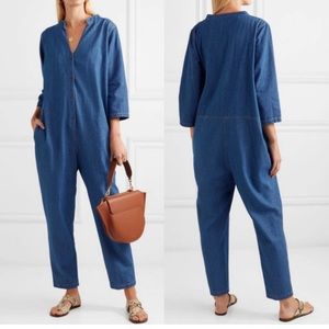 HATCH Maternity Rae Blue Denim Jumpsuit